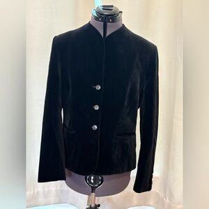 Personal Elegant Black Velvet Blazer